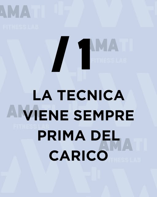 Post: la tecnica viene sempre prima del carico