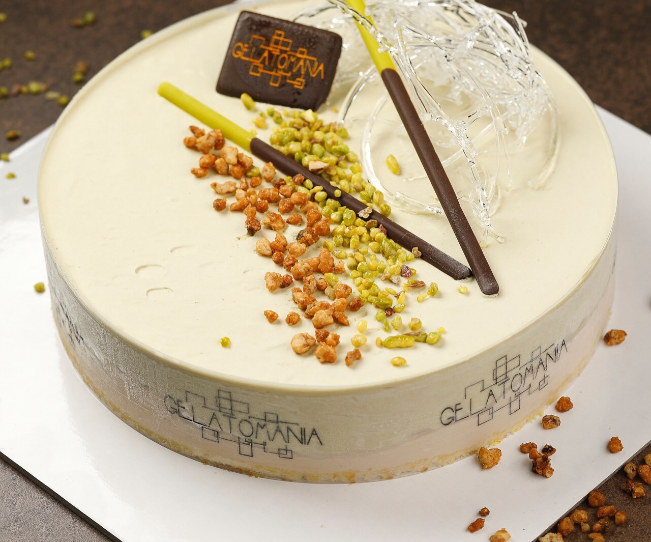 Torta gelato al pistacchio per ricorrenze